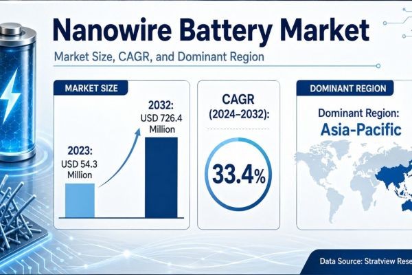 Nanowire Battery Market to Reach USD 726.4 Million by 2032, Driven by Advanced Energy Storage Demand