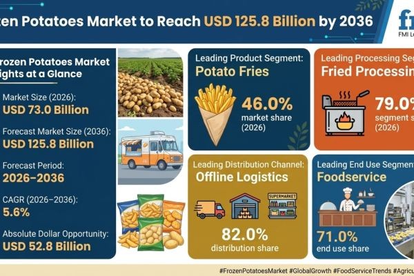 Frozen Potatoes Market to Reach USD 125.8 Billion by 2036