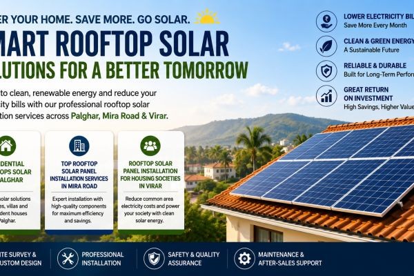 Residential Rooftops Solar in Palghar: Power Your Home with Clean and Affordable Energy