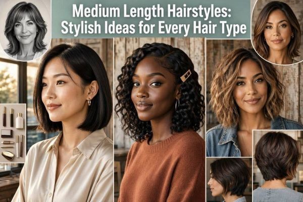 # Medium Length Hairstyles: Stylish Ideas for Every Hair Type  Medium-length hair is the perfect balance between short and long styles. It offers enou..