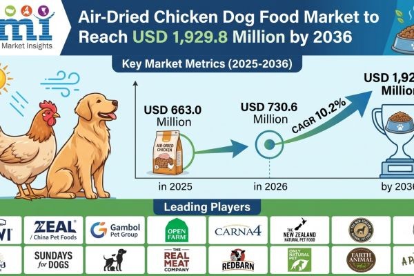 Air-Dried Chicken Dog Food Market to Reach USD 1,929.8 Million by 2036