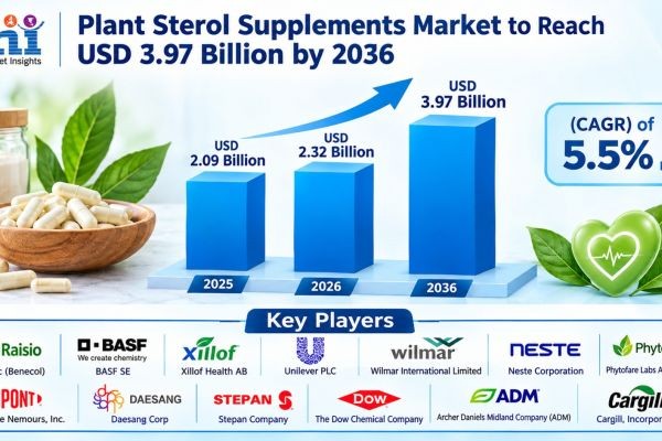 Global Plant Sterol Supplements Market to Reach USD 3.97 Billion by 2036 Driven by Pharmacist-Led Cardiovascular Prevention, EFSA/FDA Health Claims, a..