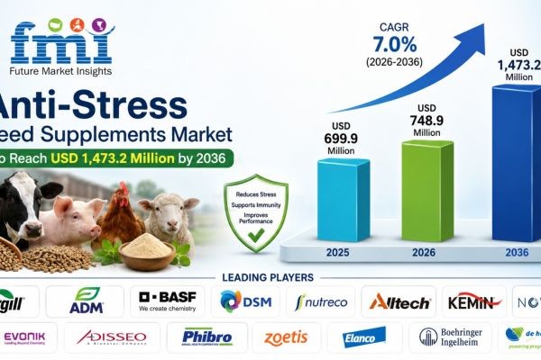 Anti-Stress Feed Supplements Market to Reach USD 1,473.2 Million by 2036