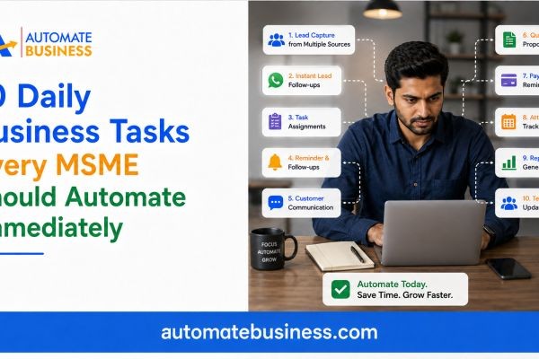 10 Daily Business Tasks Every MSME Should Automate Immediately