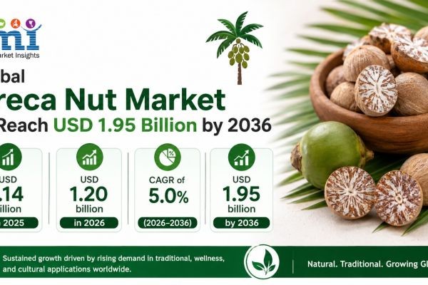 Global Areca Nut Market to Reach USD 1.95 Billion by 2036
