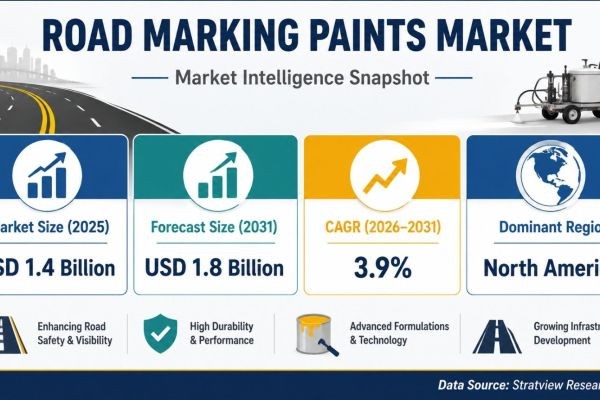 Road Marking Paints Market Share Landscape to Expand Toward USD 1.8 Billion by 2031
