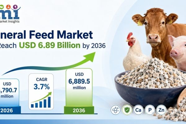 Mineral Feed Market to Reach USD 6.89 Billion by 2036 Driven by Precision Livestock Feeding, Chelated Trace Minerals, and Environmental Discharge Comp..