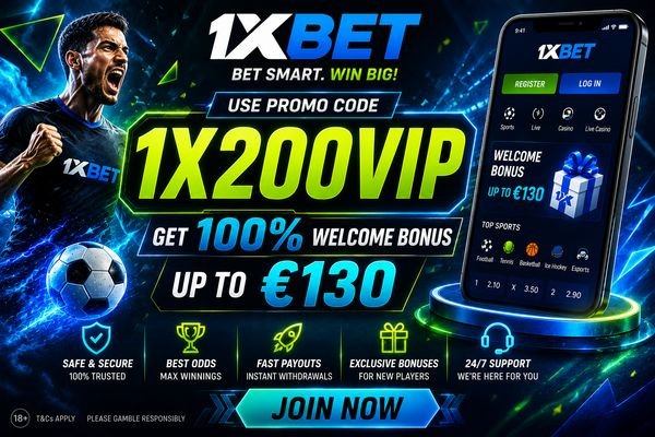 Today 1xBet Bonus Code 2027: 1X200VIP – 100% Bonus