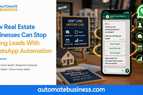How Real Estate Businesses Can Stop Losing Leads With WhatsApp Automation