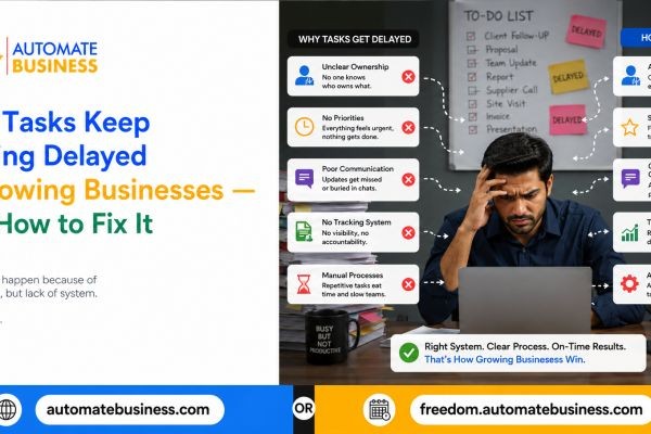Why Tasks Keep Getting Delayed in Growing Businesses — And How to Fix It