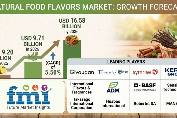 Natural Food Flavors Market to Reach USD 16.58 Billion by 2036