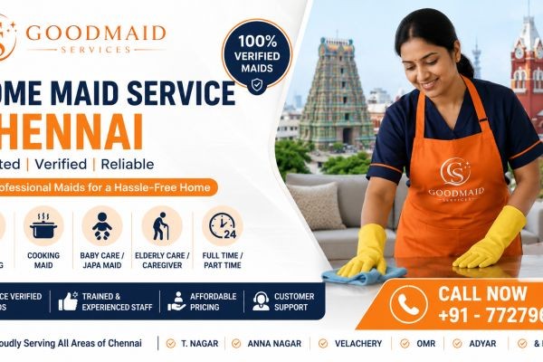 Home Maid Service Chennai for Cleaning, Cooking & Child Care