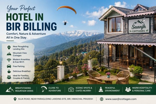 Cottage Stay in Bir: A Peaceful Himalayan Escape at Saanjh Cottages