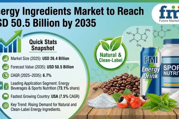 Energy Ingredients Market to Reach USD 50.5 Billion by 2035