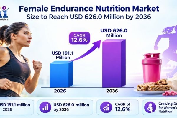 Female Endurance Nutrition Market Size to Reach USD 626.0 Million by 2036