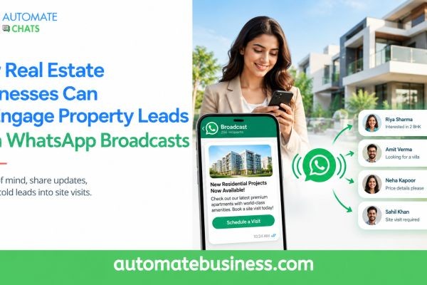 How Real Estate Businesses Can Re-Engage Property Leads With WhatsApp Broadcasts