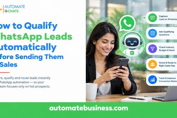 How to Qualify WhatsApp Leads Automatically Before Sending Them to Sales