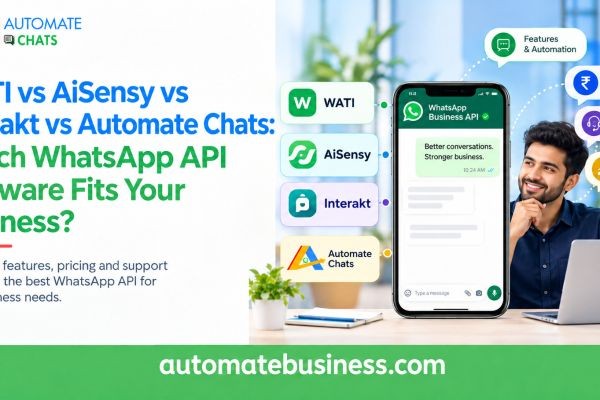 WATI vs AiSensy vs Interakt vs Automate Chats: Which WhatsApp API Software Fits Your Business?